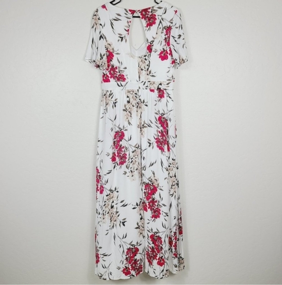 Torrid White Floral Challis Overskirt Romper - Picture 6 of 10